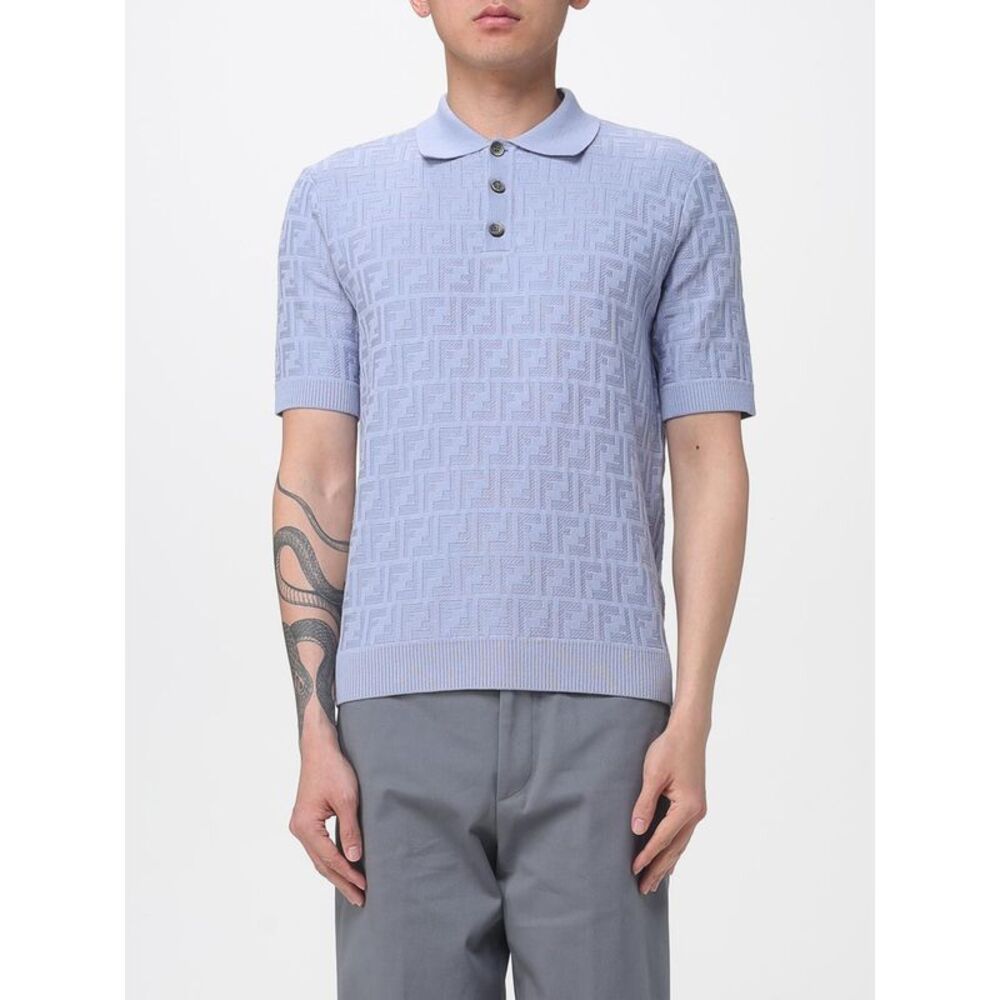Fendi Polo Shirt Men Blue